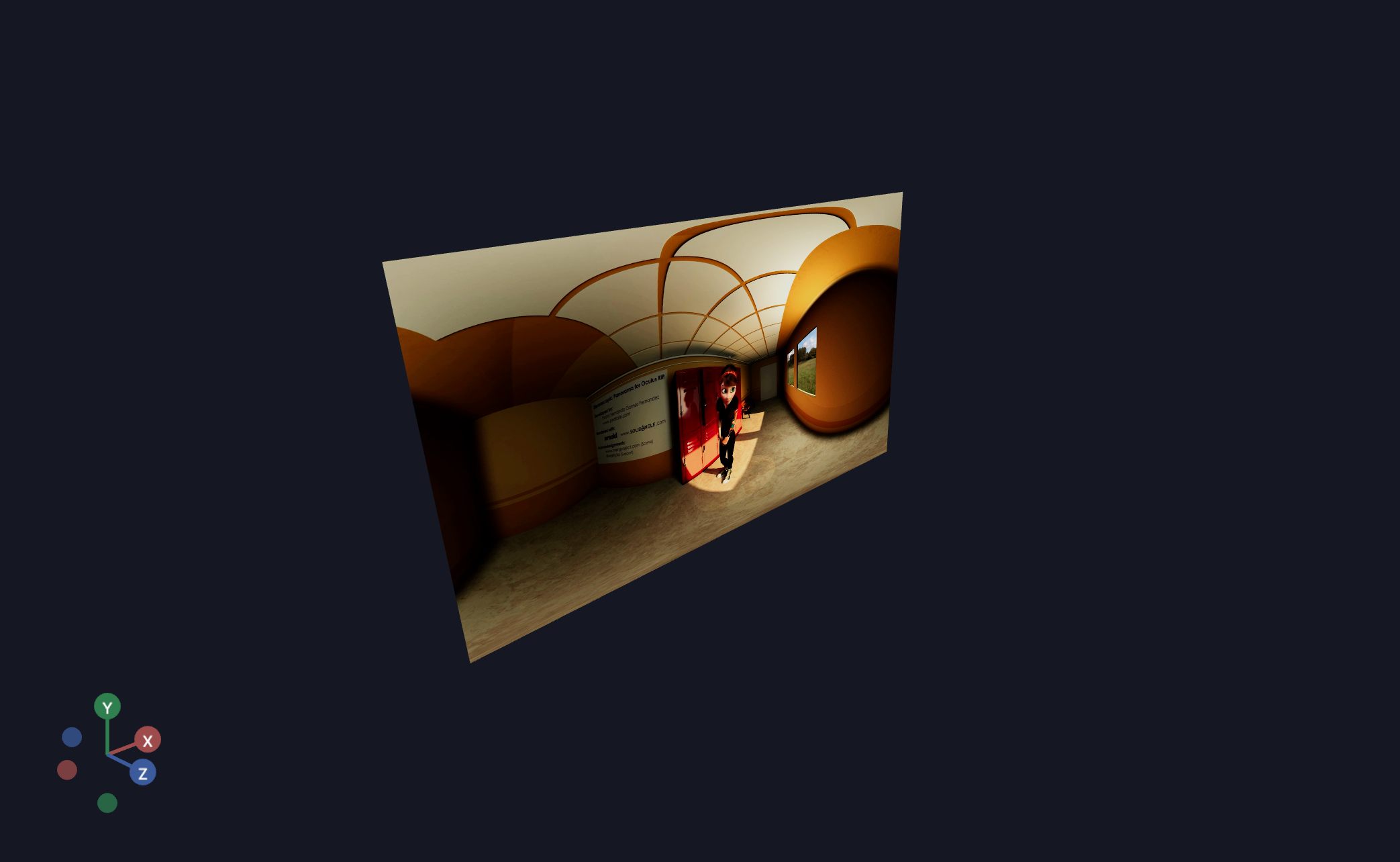 Side view of the 3D movie screen